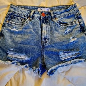 YMI distressed high waisted jean shorts